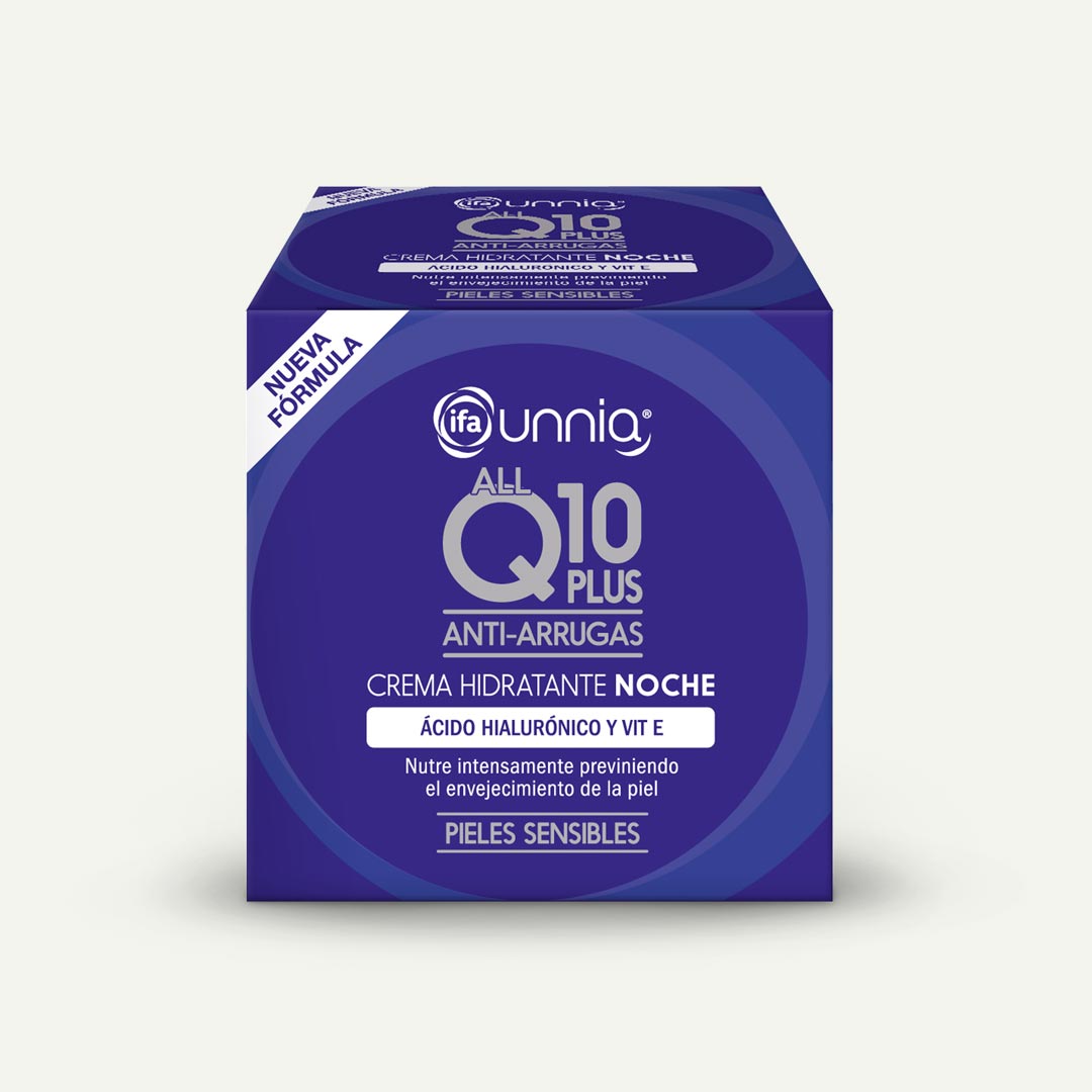 CREMA FACIAL HIDRATANTE ANTIARRUGAS NOCHE Q-10  IFA UNNIA 50ML