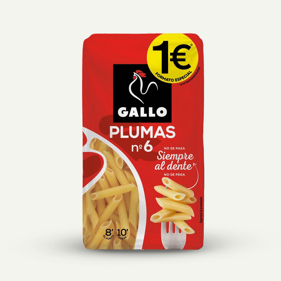 MACARRONES PLUMA Nº6 1€ GALLO 400G