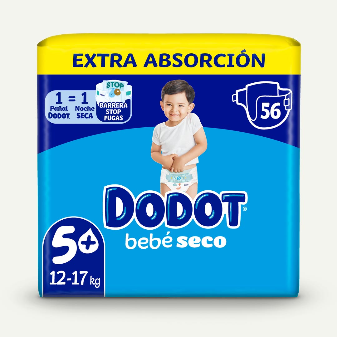 PAÑAL TALLA 5 EXTRA ABSORCION 12/17K DODOT 56U